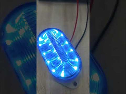 Blue LED Warning Light with Siren 220V AC, Blinking Blinker LED Lamp Industrial Warning Design Strobe Light Function - Copy