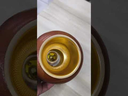 Local 3.5 inch wooden downlight fixture, Brass Trim