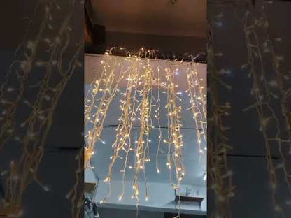 Mabuhay 400 Curtain LED Christmas Light Twinkling Warm White 3000K 220V Blinking 12W 8 Meters Length, String Distant 19cm, String Length 50cmCL69149-2