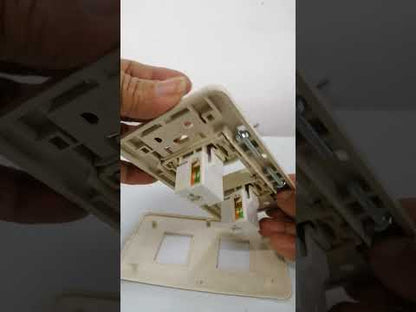 Omni 2 Gang Computer Modular Outlet , Data Outlet , Lan Outlet Classic Series WEP-102+ (WEC-303x2)