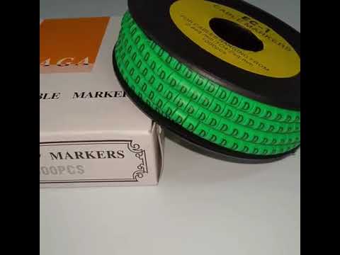 Cable "D" Marker EC-1 Green 2.6mm to 4.2mm 1000pcs 1 Roll    EC-1G(D)