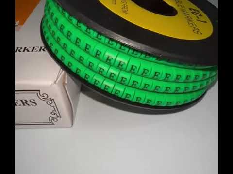 Cable "E" Marker Green 2.6mm to 4.2mm EC-1, 1000pcs 1 Roll   EC-1G(E)