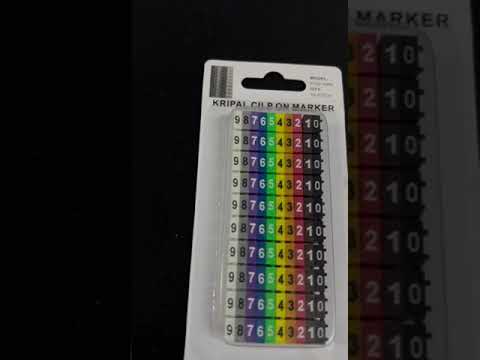 Cable Marker Clip On 0-9 Assorted Color 4MM