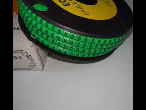 Cable "6" Marker Green 2.6mm to 4.2mm EC-1, 1000pcs 1 Roll   EC-1G(5)