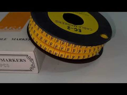 Grippes (F) Cable Marker 3.6mm to 5.2mm Color Yellow 1roll 500pcs) EC-2Y