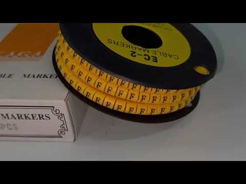 Grippes (F) Cable Marker 3.6mm to 5.2mm Color Yellow 1roll 500pcs) EC-2Y