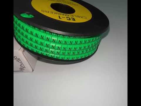 Cable (N) Marker EC-1 Green 2.6mm to 4.2mm 1000pcs 1 Roll  EC-1G(N)