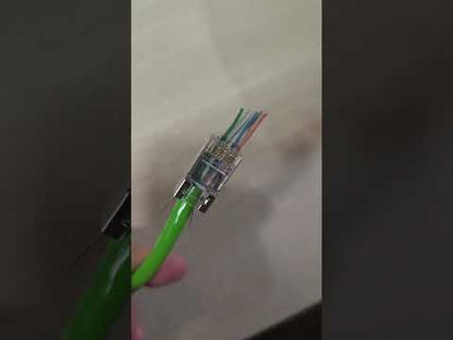 AMP CAT 7 RJ45 Connector Shielded Metal Pass Through ( 100PCS) Per Order