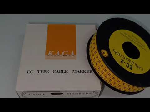 Grippes (E) Cable Marker 3.6mm to 5.2mm Color Yellow 1roll 500pcs) EC-2Y