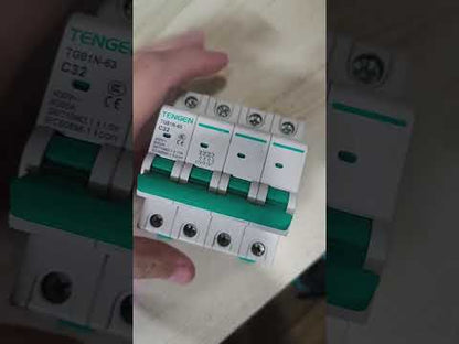 Tengen 32A 4Pole Miniature Circuit Breaker 6KAIC 220V 60HZ TGB1N-63 32A4P Electx Electrical SUpply