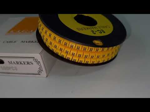 Grippes (H) Cable Marker 3.6mm to 5.2mm Color Yellow 1roll 500pcs) EC-2Y