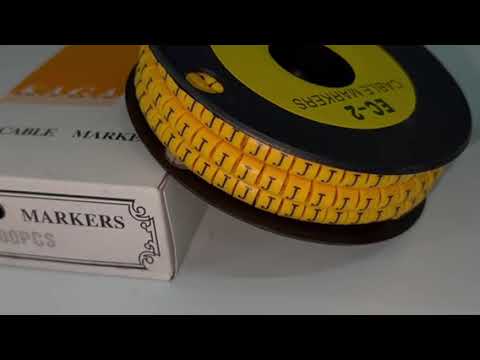 Grippes (J) Cable Marker 3.6mm to 5.2mm Color Yellow 1roll 500pcs) EC-2Y