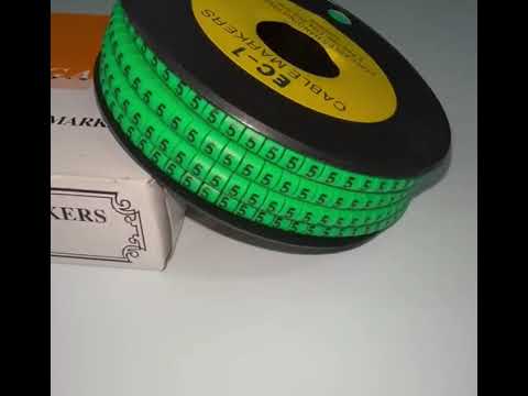 Cable "5" Marker EC-1 Green 2.6mm to 4.2mm 1000pcs 1 Roll   EC-1G(5)