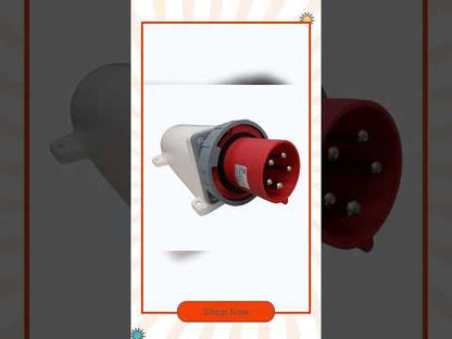 Grippes 63A 3P+E+N ( 5 Pins) 220-415V Industrial Male Plug Chassis Type P67 IEC 60309-1 Weatherproof #6352