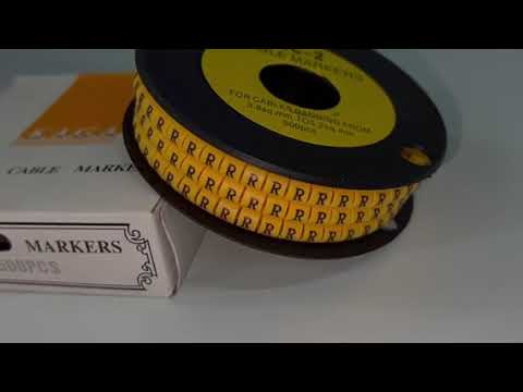 Grippes (R) Cable Marker 3.6mm to 5.2mm Color Yellow 1roll 500pcs) EC-2Y