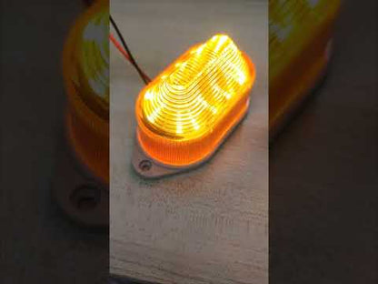 Yellow LED Warning Light 24V DC, Blinking Blinker Light, Industrial Warning Lamp
