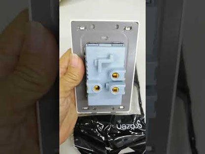 Grazen 2 Gang Outlet with USB-C 2100mAh 5VDC and USB-A 2100mAh 5VDC Outlet with Plate Cover GW-015 White