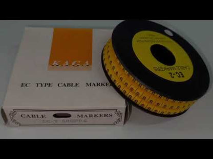 Grippes (S) Cable Marker 3.6mm to 5.2mm Color Yellow 1roll 500pcs) EC-2Y