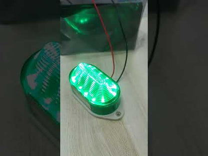 Green LED Warning Light 24V DC, Blinker Blinking Light, Industrial Warning Lamp