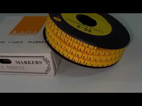 Grippes (L) Cable Marker 3.6mm to 5.2mm Color Yellow 1roll 500pcs) EC-2Y