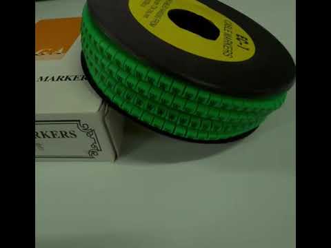 Cable (W) Marker EC-1 Green 2.6mm to 4.2mm 1000pcs 1 Roll   EC-1G(W)