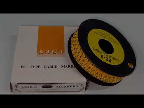 Grippes (K) Cable Marker 3.6mm to 5.2mm Color Yellow 1roll 500pcs) EC-2Y