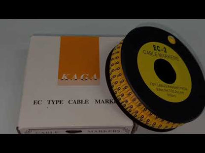 Grippes (9) Cable Marker 3.6mm to 5.2mm Color Yellow 1roll 500pcs) EC-2Y