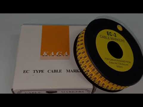 Grippes (9) Cable Marker 3.6mm to 5.2mm Color Yellow 1roll 500pcs) EC-2Y