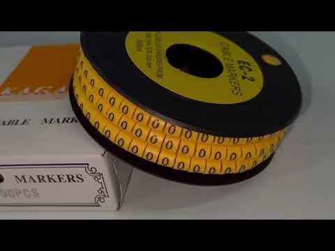 Grippes (0) Cable Marker 3.6mm to 5.2mm Color Yellow 1roll 500pcs) EC-2Y