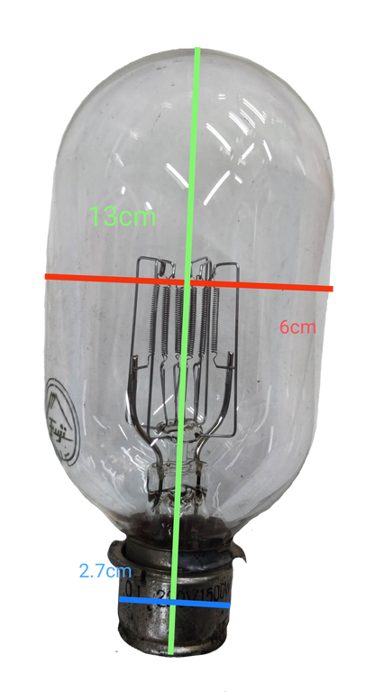 Fuji incandescent projector lamp 1500W B22 220V bulb with clear glass and metal base