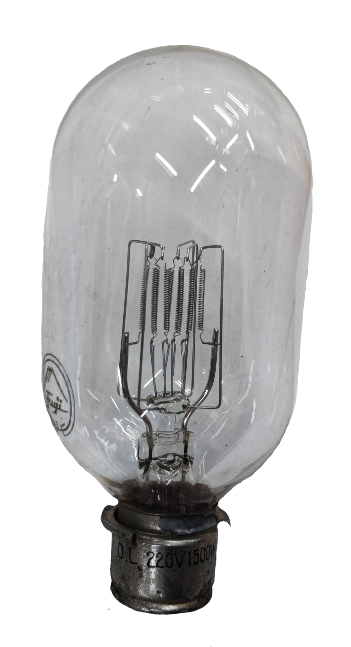 Fuji incandescent projector lamp 1500W B22 220V bulb with clear glass and visible filament