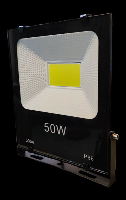 Denko 50W IP66 outdoor LED floodlight daylight with black housing high output COB for exterior wall lighting