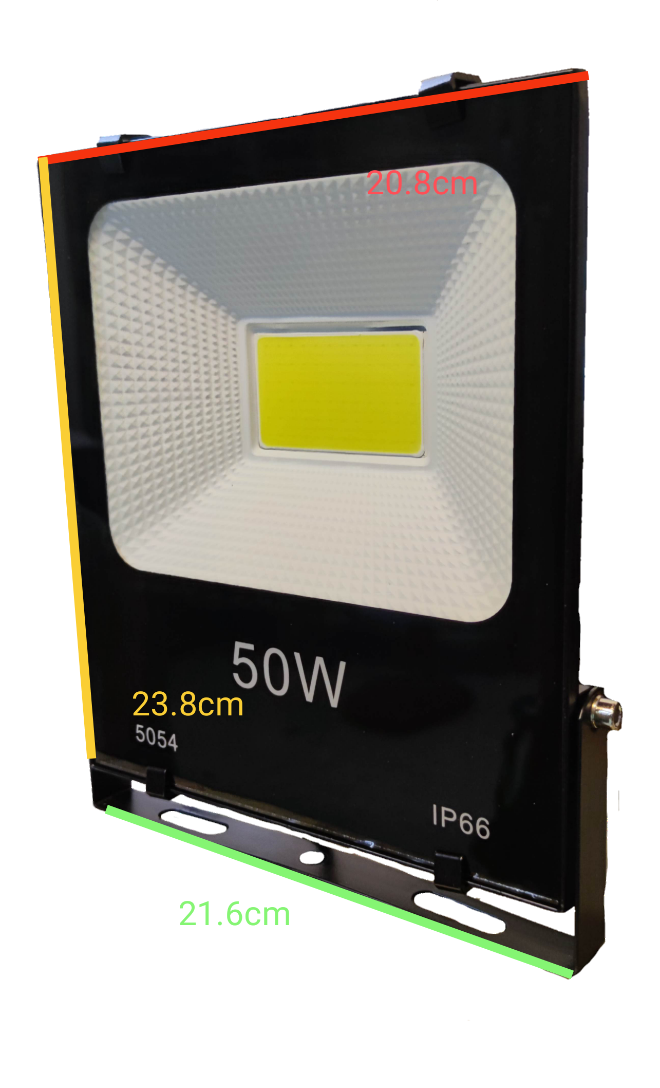 Denko 50W IP66 outdoor LED floodlight daylight black glass front COB chip with mounting bracket