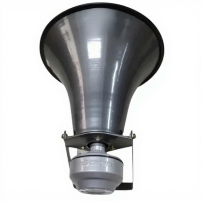 Crown 20 Inch 100W Trumpet Horn gray metal loudspeaker with mounting bracket for public address systems