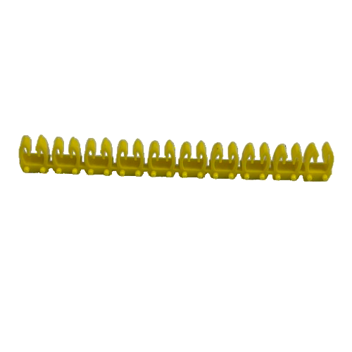 Grippes A-Z wire marker clips Yellow strip of multiple cable management markers for organized wiring