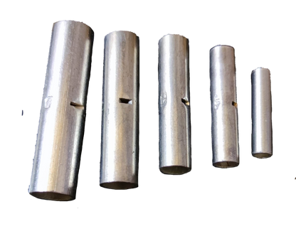 Silver aluminum butt splice connectors set of five sizes for electrical wiring Butt Connector 2mm - 50mm made in China