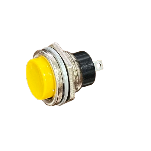 Push Button Switch 1A 220V Yellow with durable casing and easy installation for various applications