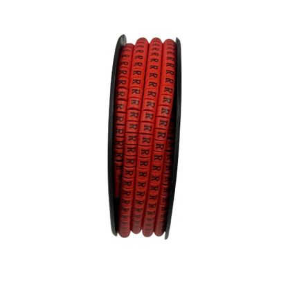 Grippes cable management spool with R Marker Red 2.6mm to 4.2mm 1000pcs red markers for wire labeling