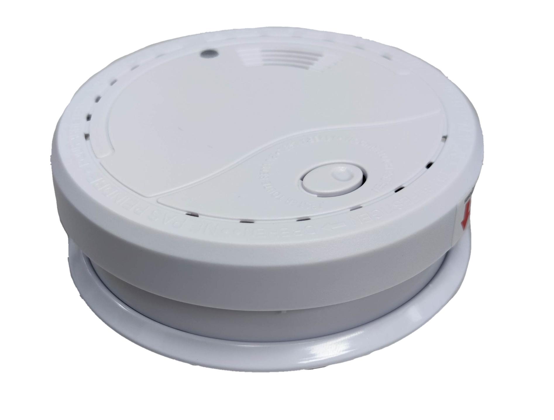 Home Safe Smoke Detector 9V white round fire alarm with test button for home safety