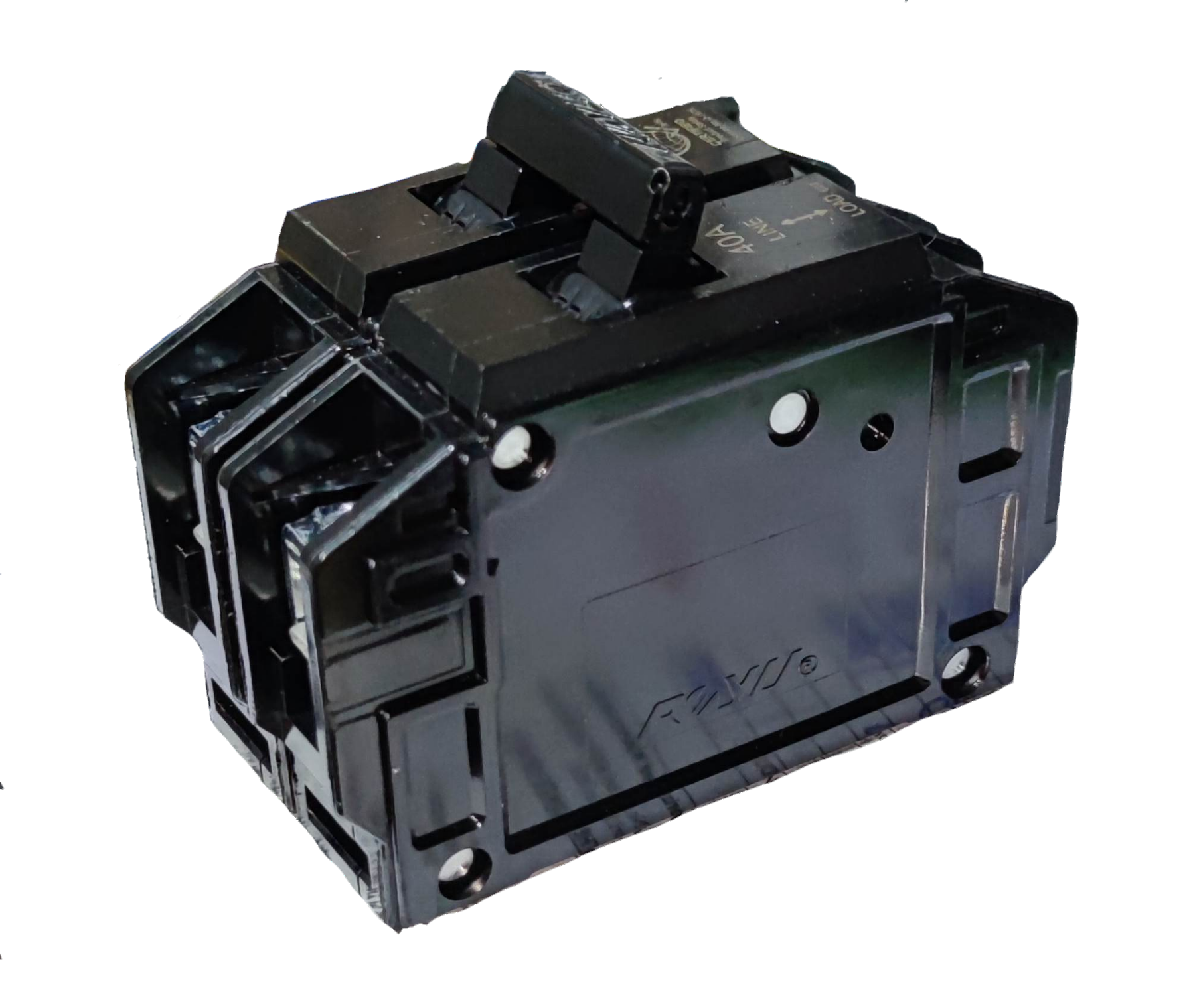 Royu 40A 2 pole circuit breaker black electrical component for circuit protection