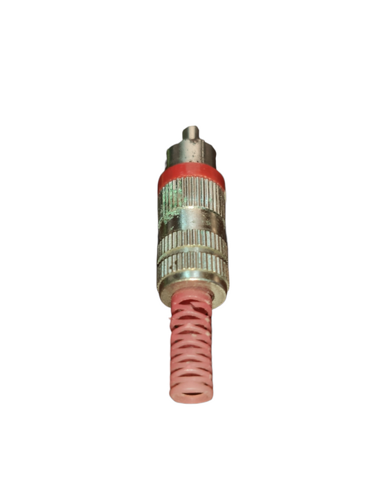 Electx Electrical Supply RCA Plug Connector Male Red with metal casing and red grip for remote controls
