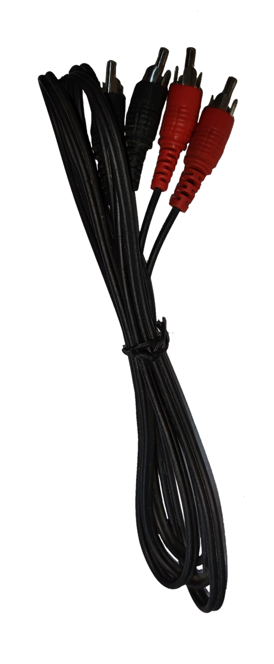 RCA Plug to RCA Plug 1.5 Meters audio cable with red and black connectors for audio devices