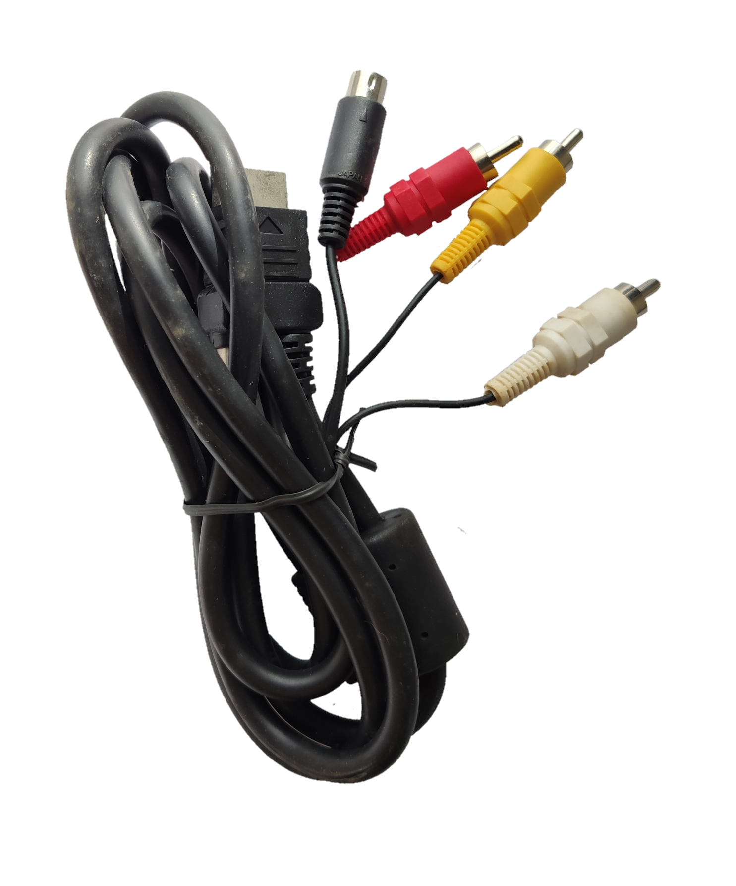 RCA to AV Cable Playstation with red yellow and white connectors for audio and video connection