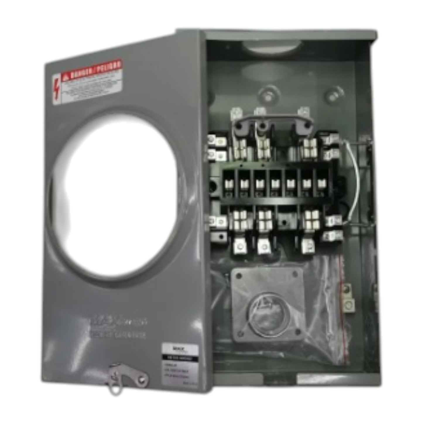 Cirtech Rectangular Meter Base 13 Jaws with multiple circuit connections for electrical installations.