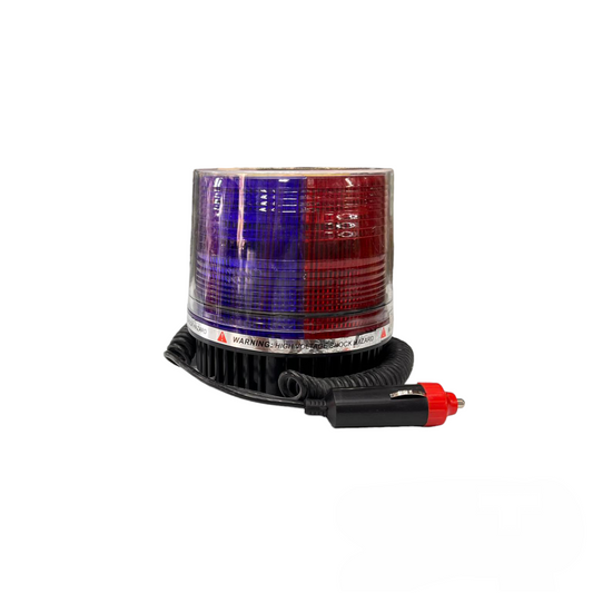 Code Red red blue strobe warning light 12V with a rotating design for emergency vehicles
