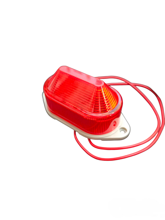 Denko red work and safety light with wiring for industrial and emergency use