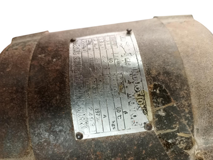 Kinma Induction Motor Single Phase Refurbished with metal specification plate and worn casing