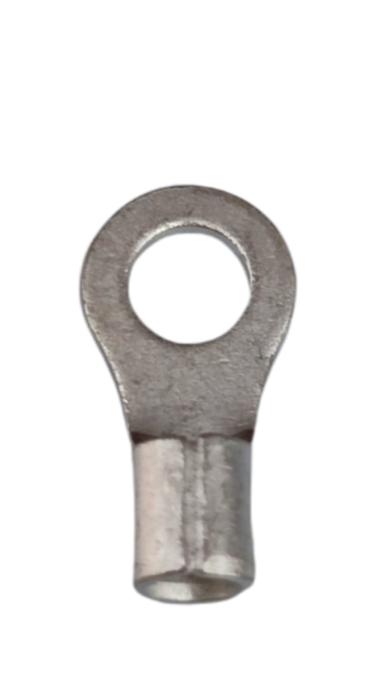 Ring type terminal lugs without insulation made of durable metal for efficient electrical connections