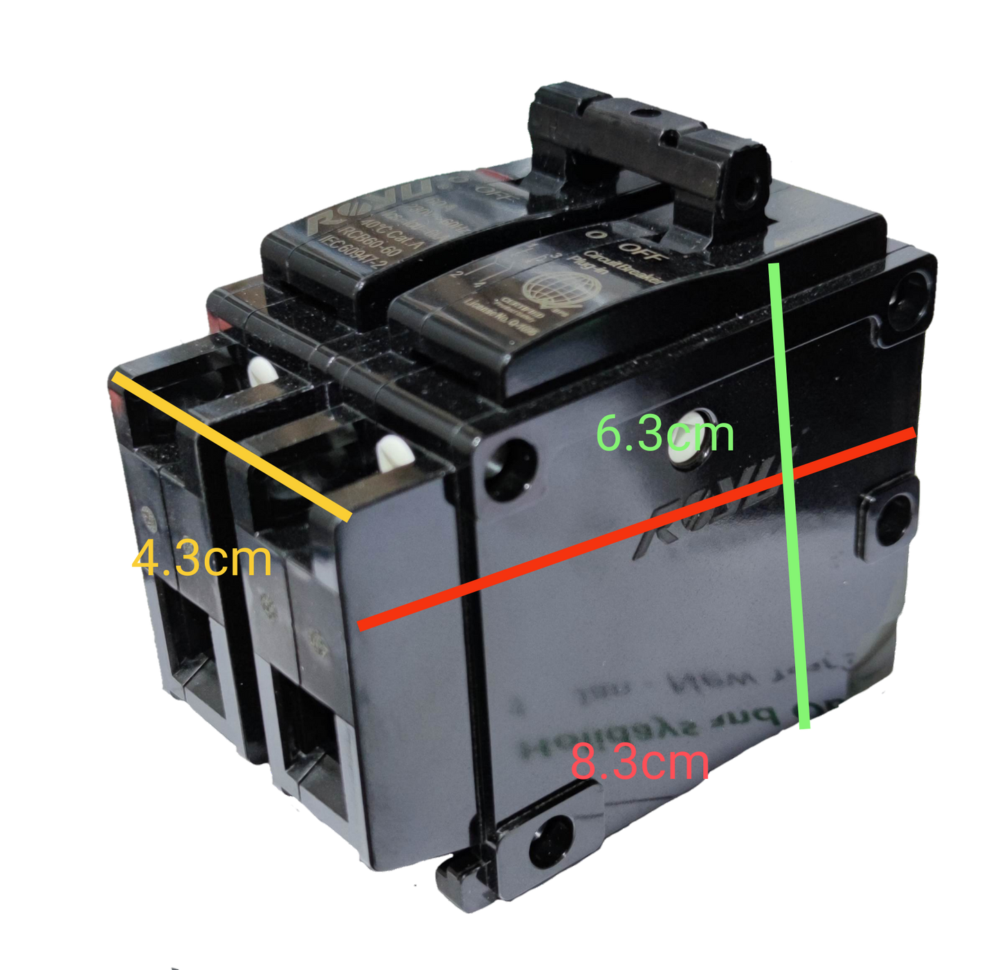 Royu 60 amp plug in breaker 60A 220V with dual circuit design for electrical safety