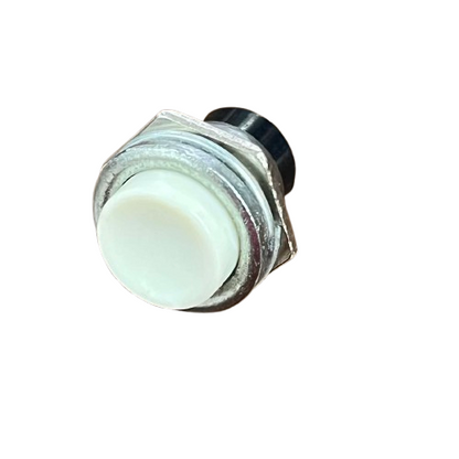 Round Push Button 1A 220V White with Metal Housing for Easy Installation